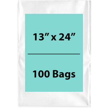Clear Poly Bags Flat 1.5 Mil Size: 13 (width) Inch X 24 (Height) Inch